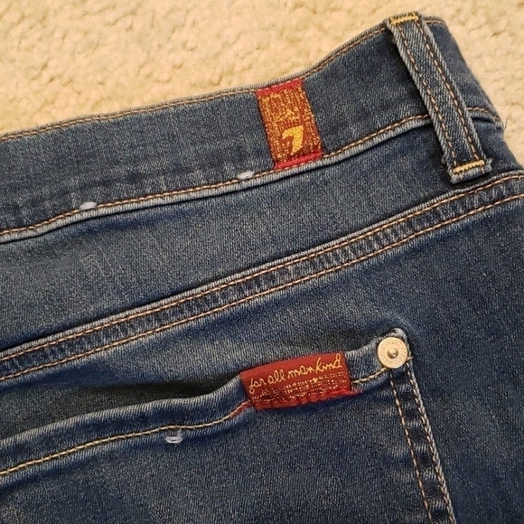 7 For All Mankind B(air) Maternity Ankle Skinny Frayed Hem Jeans 32 - Picture 5 of 9